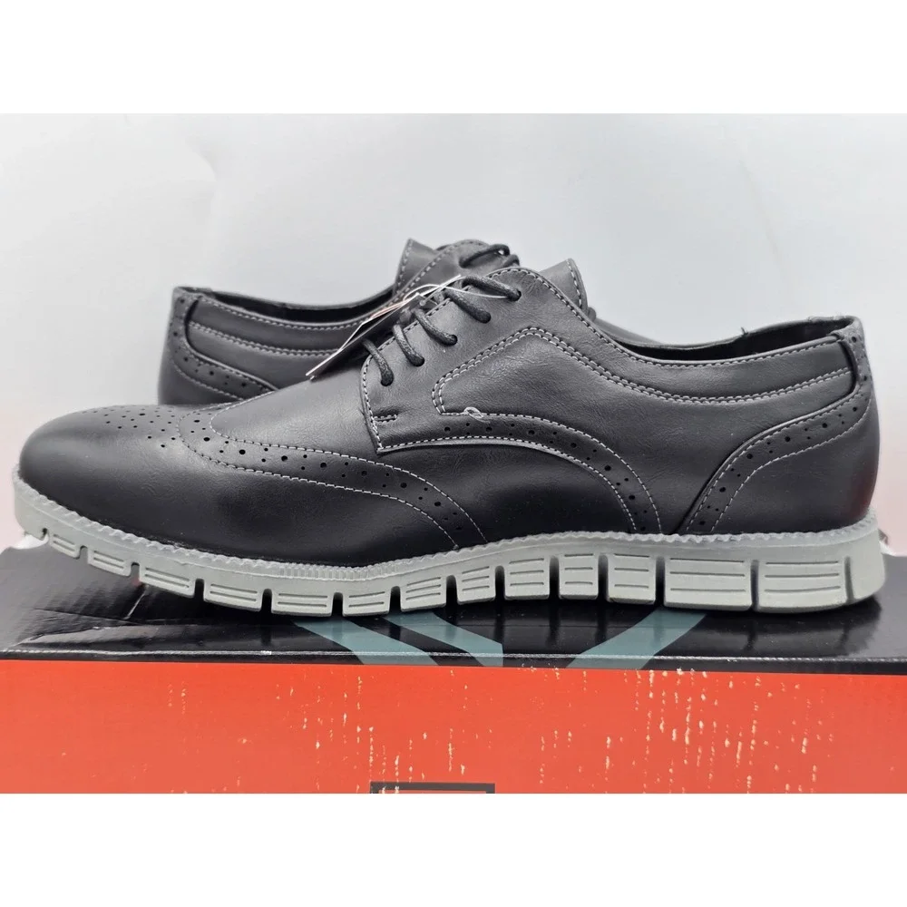 NEW Man's Oxfords Deer Stags‎ Corvallis Black / Grey Vega Sz 11.5 W Wide